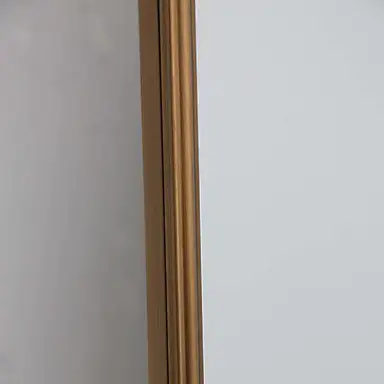 gold frame mirror large arch mirror and modern entryway mirror of Baroque Sleek Floral Gold Frame Mirror close up detail